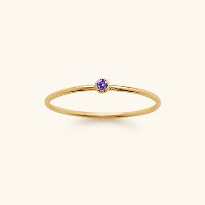 [AuraEcho]Amelia Birthstone Stacker Ring