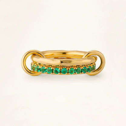 [AuraEcho]Viridian Stacked Diamond Ring