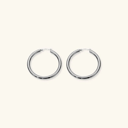 [AuraEcho]Wide Hoop Earrings
