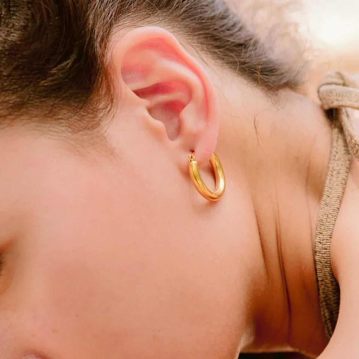 [AuraEcho]Wide Hoop Earrings