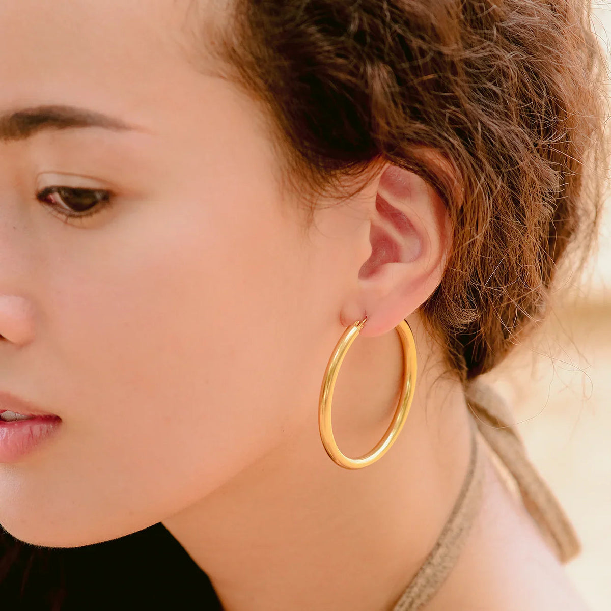 [AuraEcho]Wide Hoop Earrings