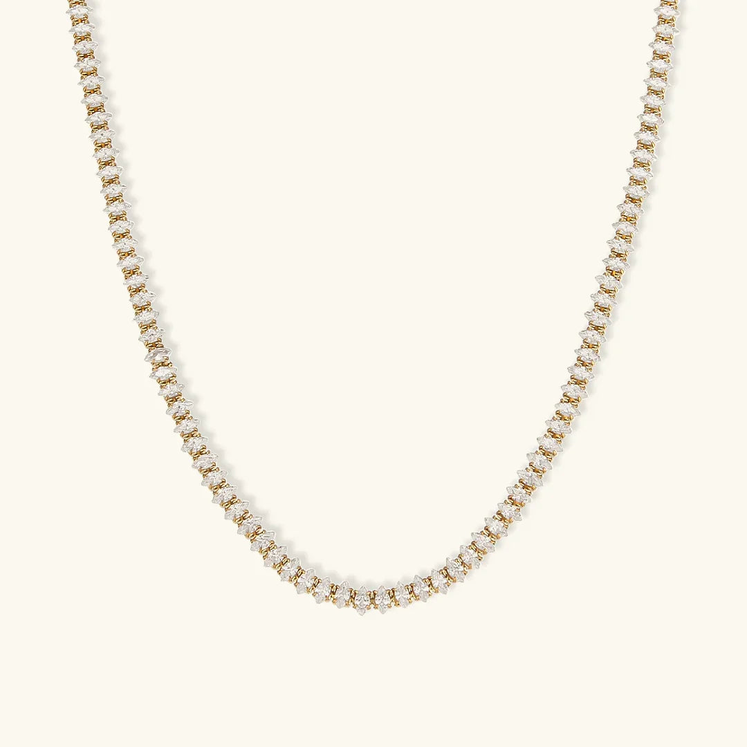 [AuraEcho]Wisteria Diamond Tennis Necklace