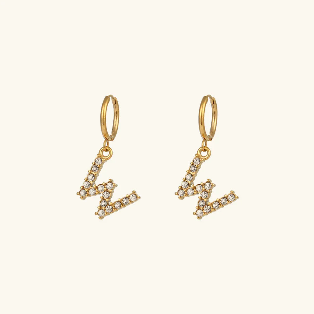 [AuraEcho]Wilhemina Initial Letter Earrings