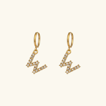 [AuraEcho]Wilhemina Initial Letter Earrings