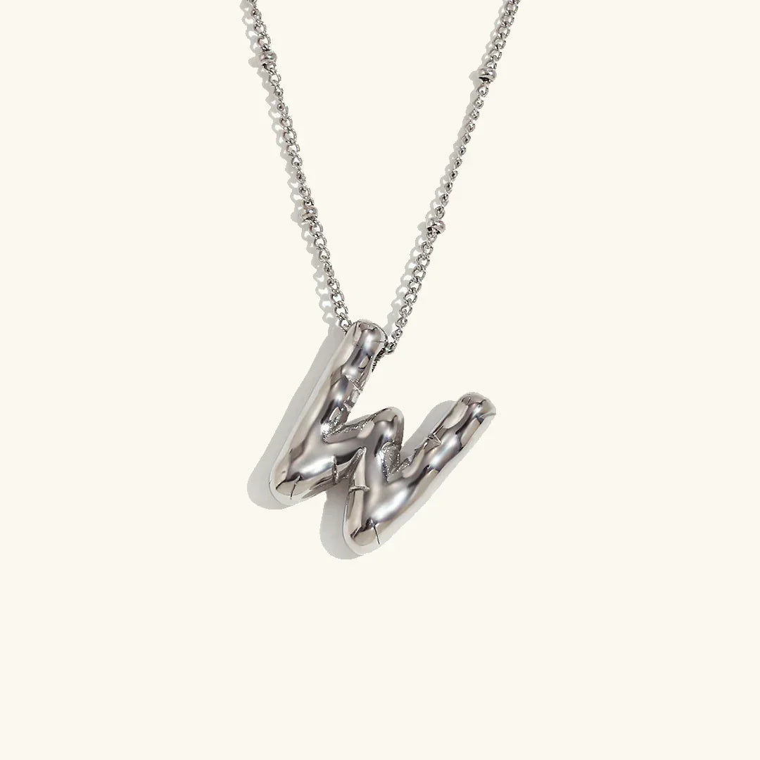 [AuraEcho]Balloon Gold Initial Necklace