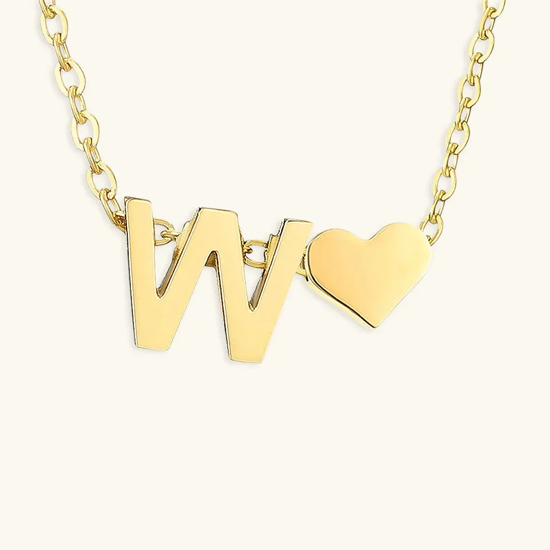 [AuraEcho]Ria Initial Letter Gold Necklace
