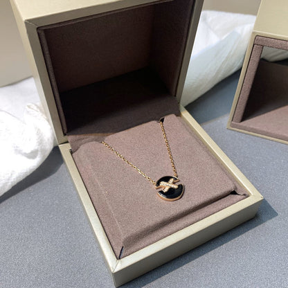 [AuraEcho]JEUX DE PINK GOLD DIAMOND NECKLACE