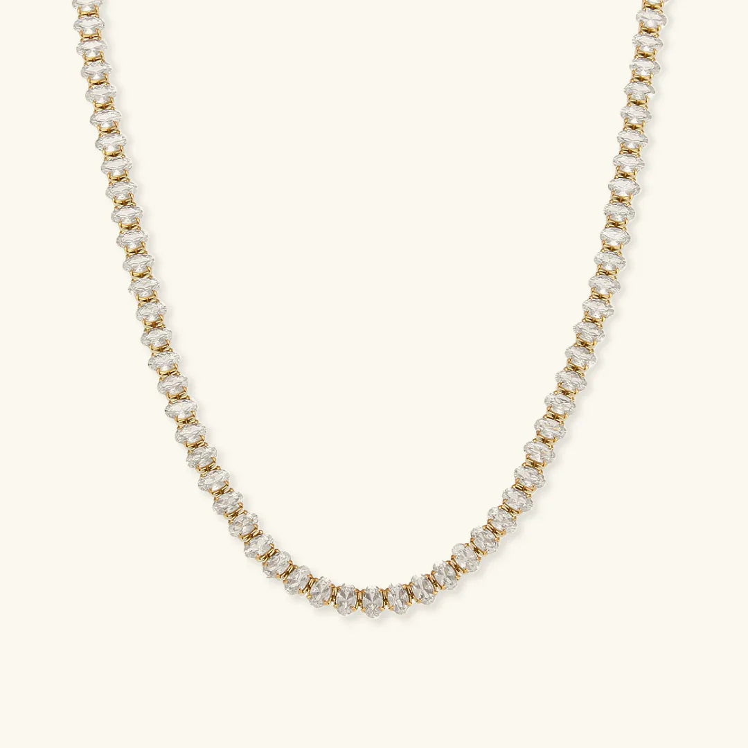 [AuraEcho]Wisteria Diamond Tennis Necklace