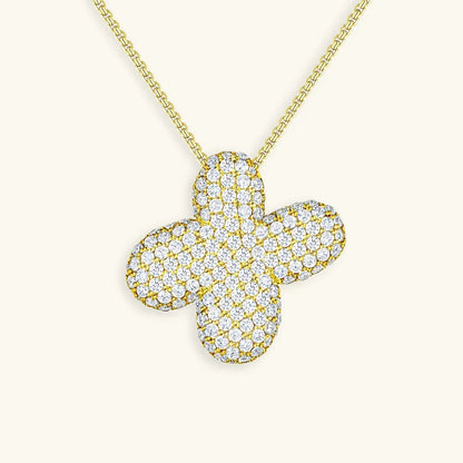 [AuraEcho]Bubble Initial Diamond Necklace
