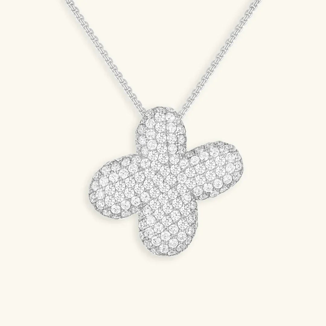 [AuraEcho]Bubble Initial Diamond Necklace