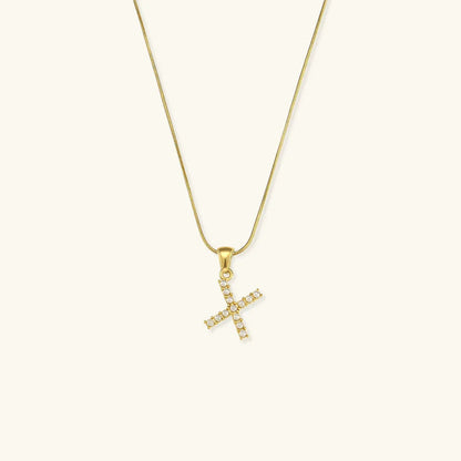 [AuraEcho]Augustine Initial Letter Pearl Necklace