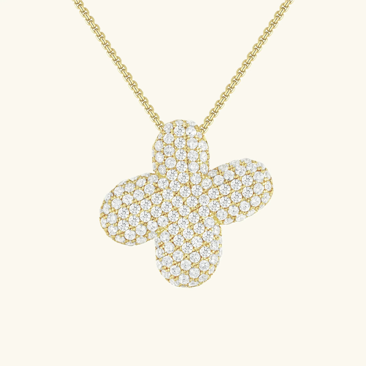 [AuraEcho]Bubble Initial Diamond Necklace
