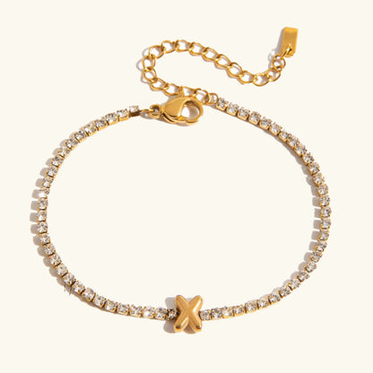 [AuraEcho]Avaria Bubble Letter Tennis Bracelet