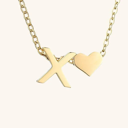 [AuraEcho]Ria Initial Letter Gold Necklace