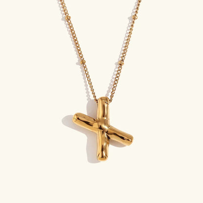 [AuraEcho]Balloon Gold Initial Necklace