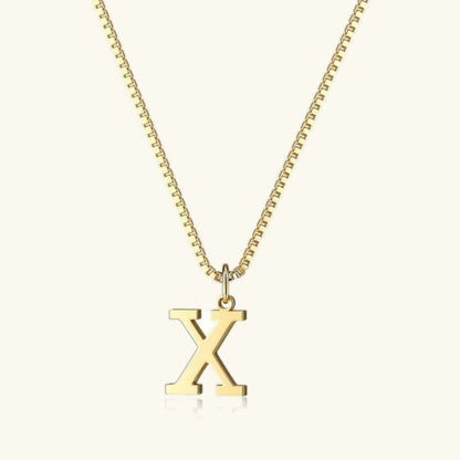 [AuraEcho]Therese Letter Initial Gold Necklace