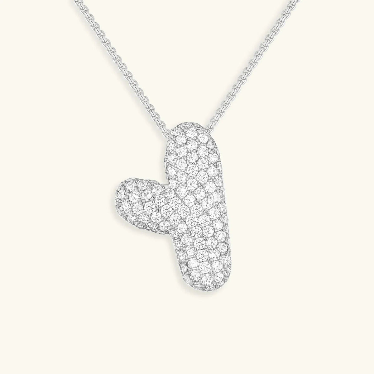 [AuraEcho]Bubble Initial Diamond Necklace