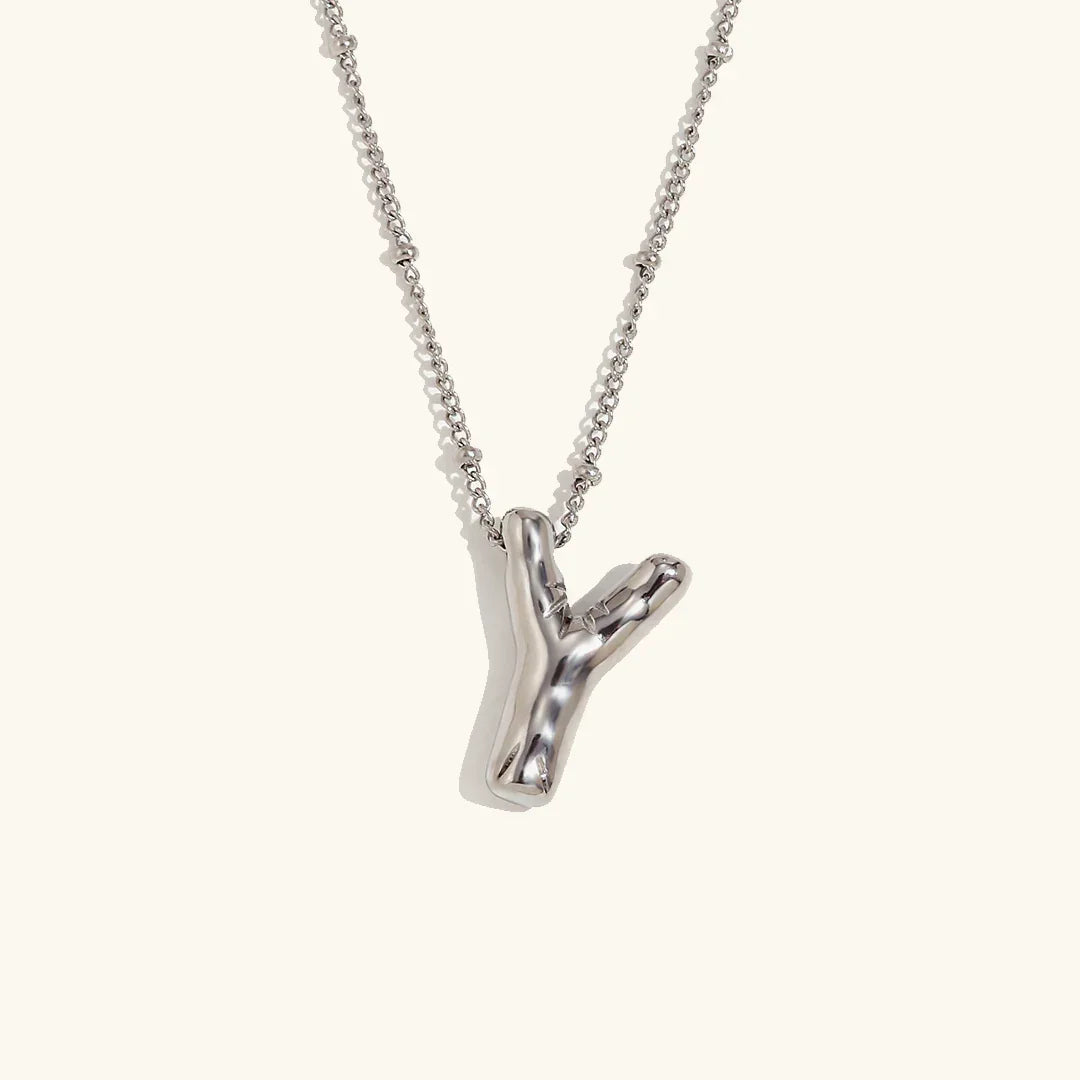 [AuraEcho]Balloon Gold Initial Necklace