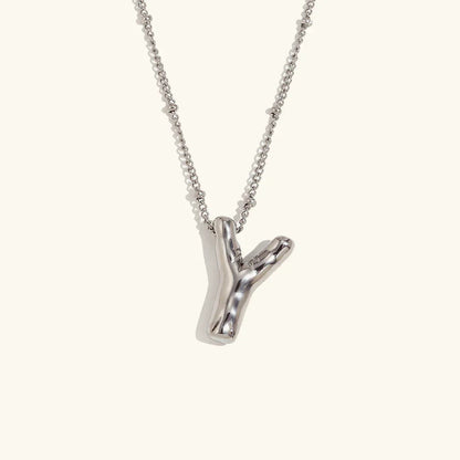 [AuraEcho]Balloon Gold Initial Necklace