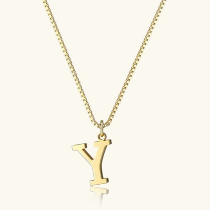 [AuraEcho]Therese Letter Initial Gold Necklace