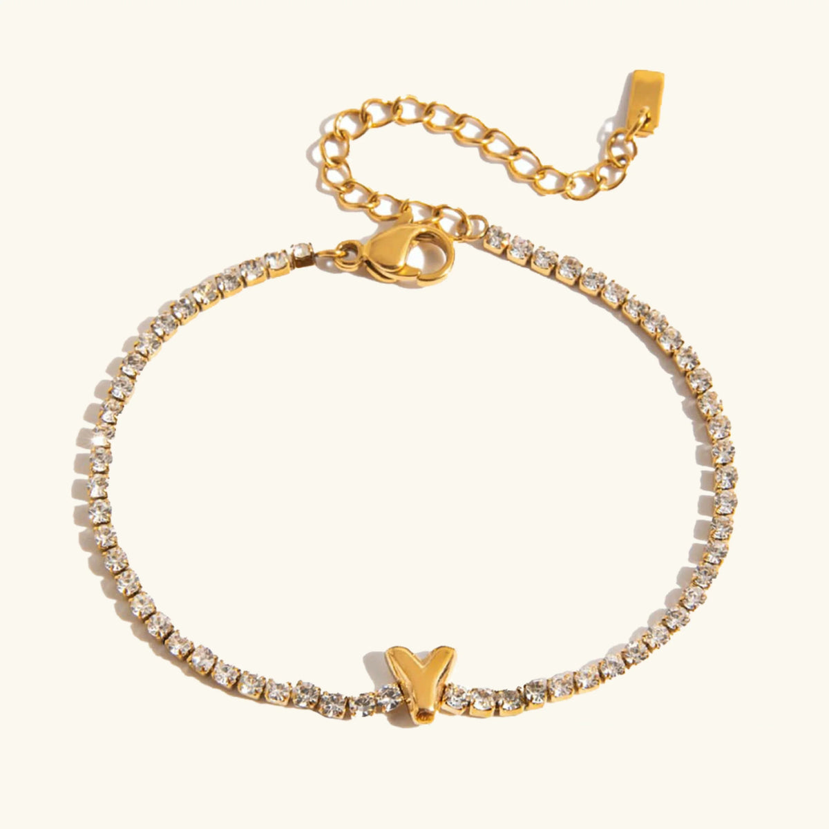 [AuraEcho]Avaria Bubble Letter Tennis Bracelet