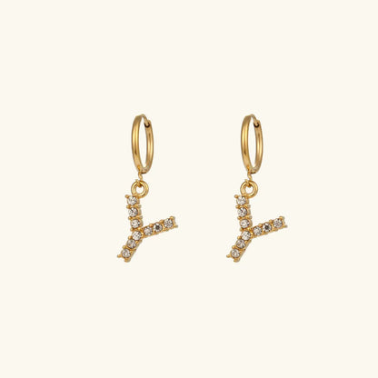 [AuraEcho]Wilhemina Initial Letter Earrings