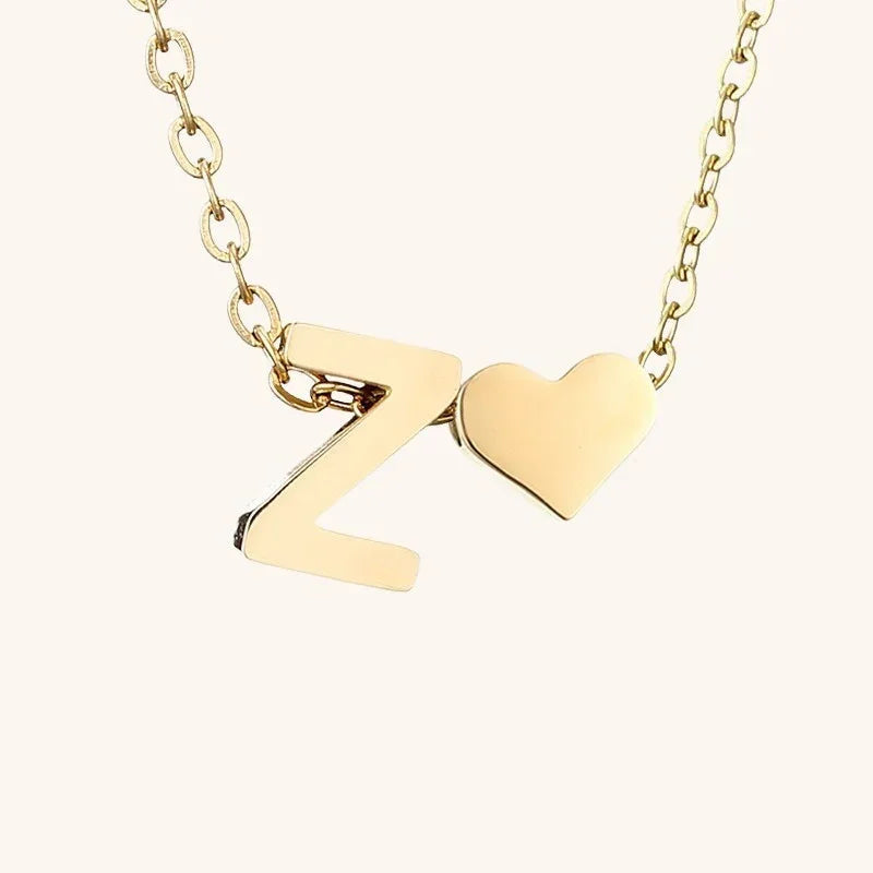 [AuraEcho]Ria Initial Letter Gold Necklace