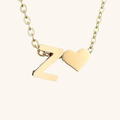 [AuraEcho]Ria Initial Letter Gold Necklace