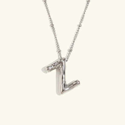 [AuraEcho]Balloon Gold Initial Necklace