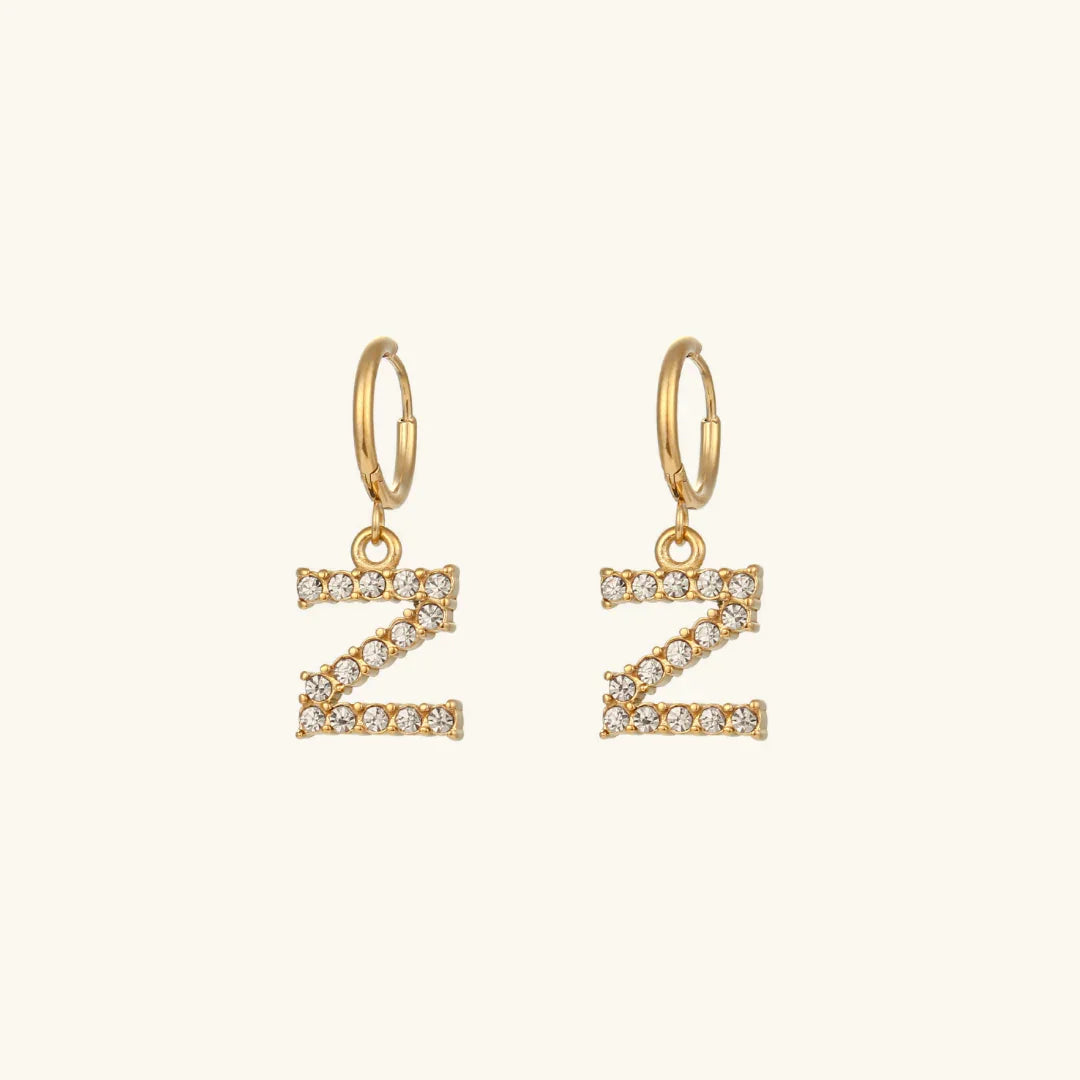 [AuraEcho]Wilhemina Initial Letter Earrings