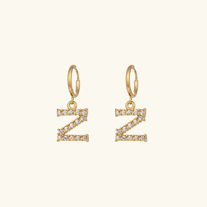 [AuraEcho]Wilhemina Initial Letter Earrings