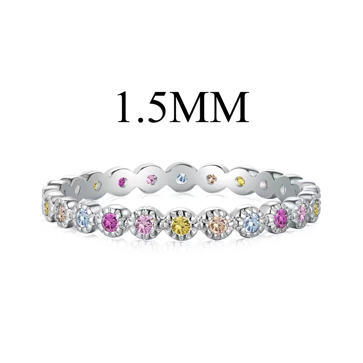 [AuraEcho]Radiant Sparkling Round Cut Daily Ring