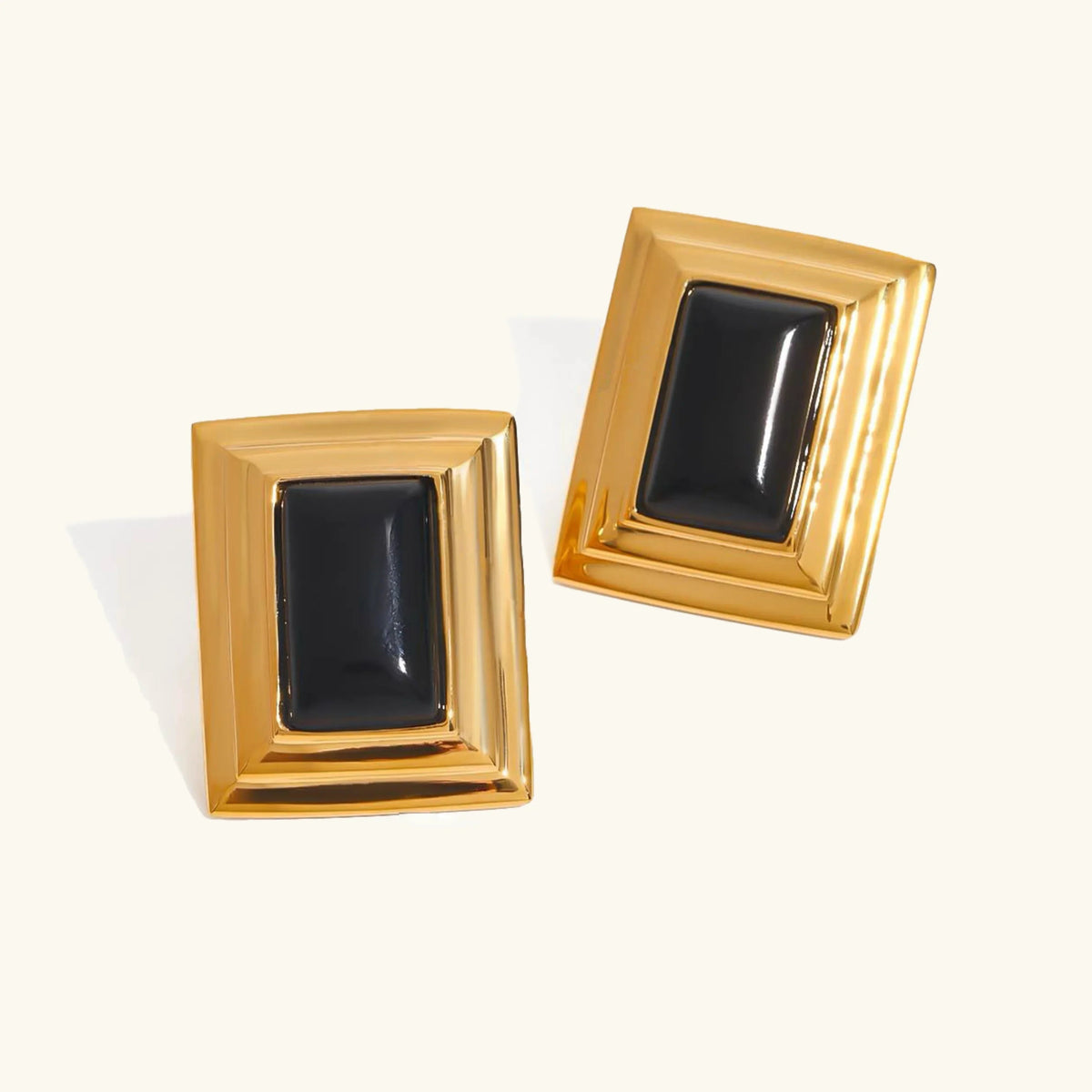 [AuraEcho]Sybil Gold Enamel Earrings