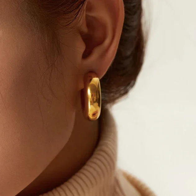 [AuraEcho]Natalia Chunky Gold Hoops