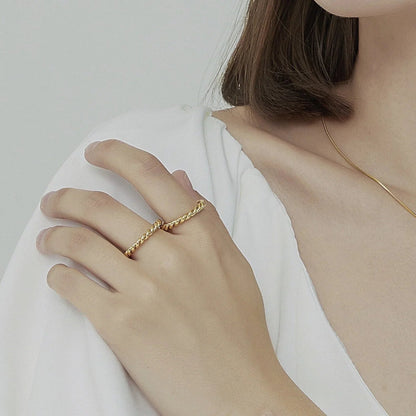 [AuraEcho]Melody Gold Twist Ring