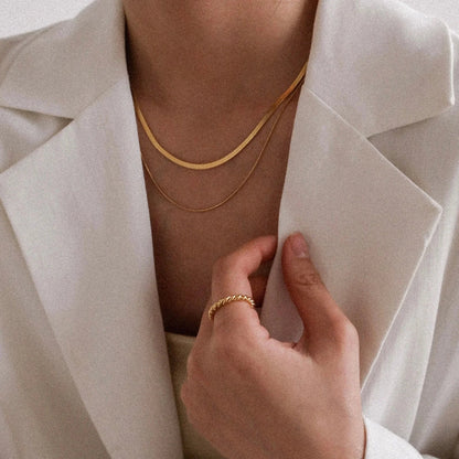 [AuraEcho]Melody Gold Twist Ring