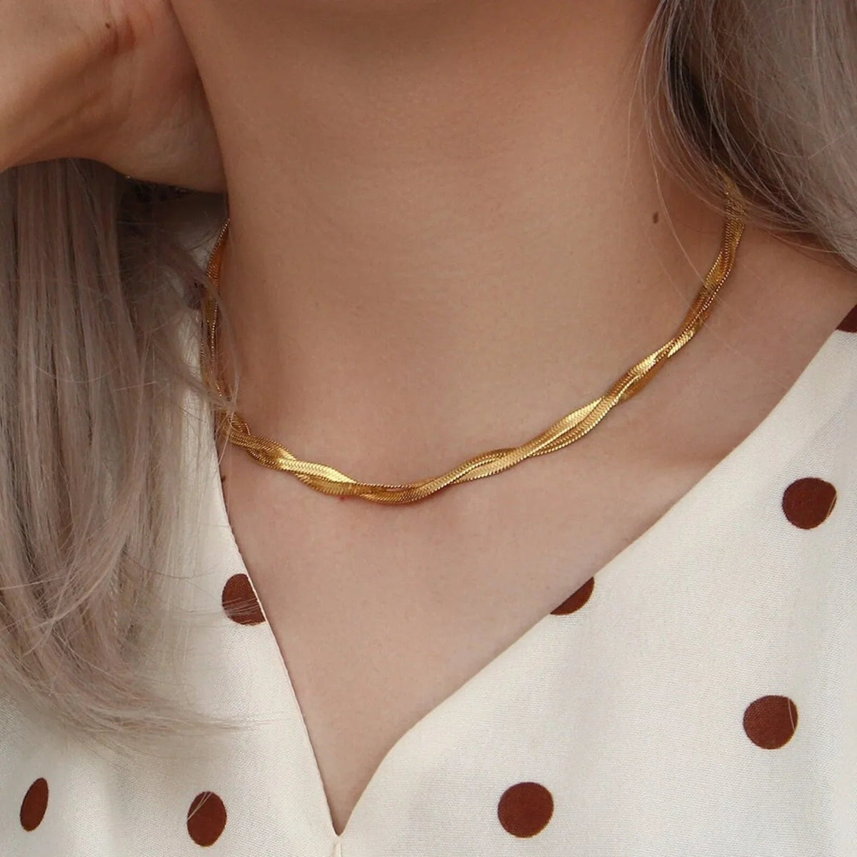 [AuraEcho]Lysa Twisted Chain Necklace