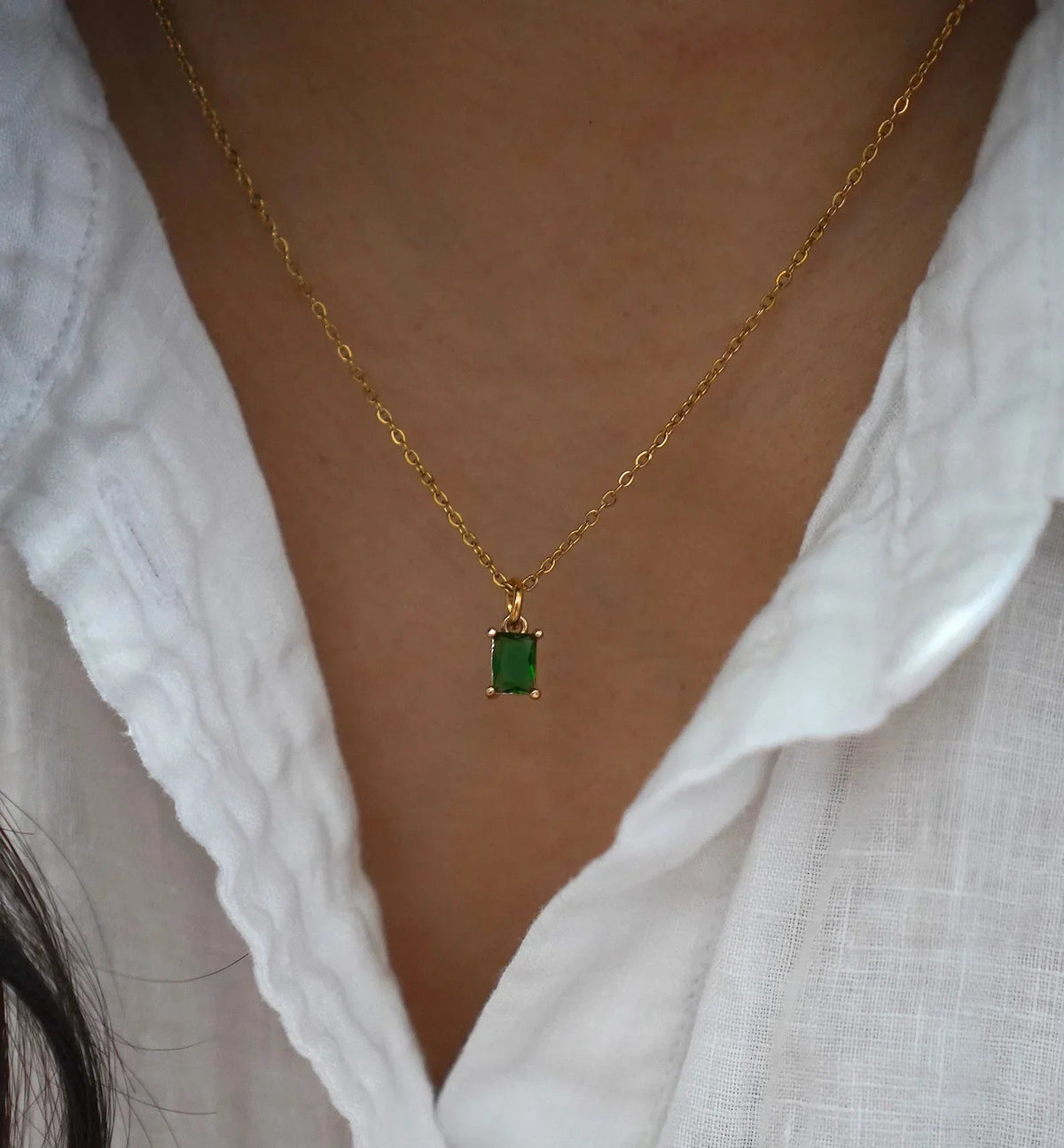 [AuraEcho]Emi Green Necklace