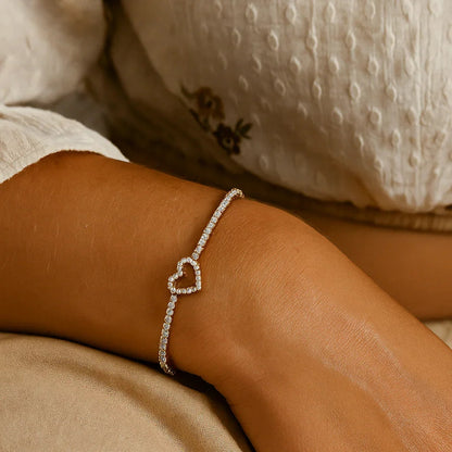 [AuraEcho]Patrice Diamond Heart Bracelet