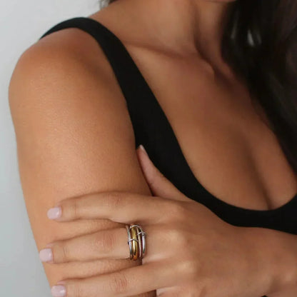 [AuraEcho]Stella Diamond Ring Stack
