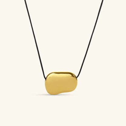 [AuraEcho]Cord Pebble Pendant
