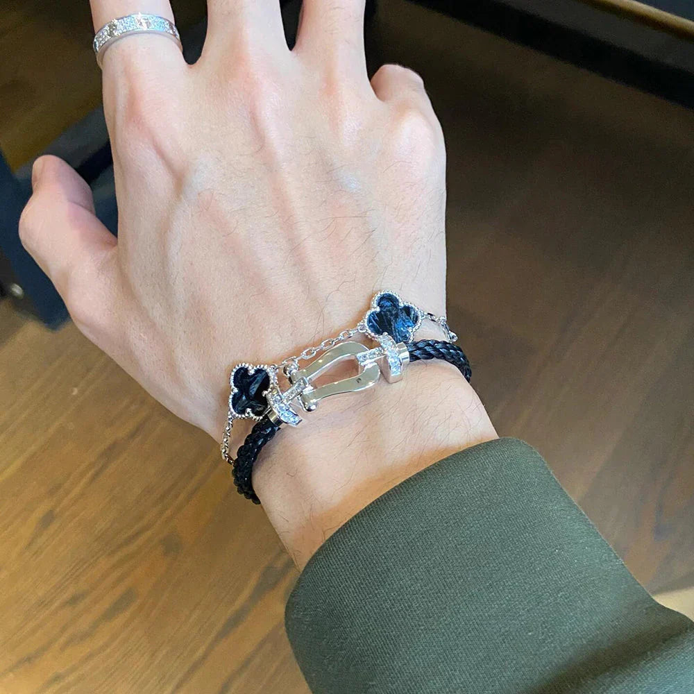 [AuraEcho]CLOVER 5 MOTIF PIETERSITE BRACELET COLLECTION