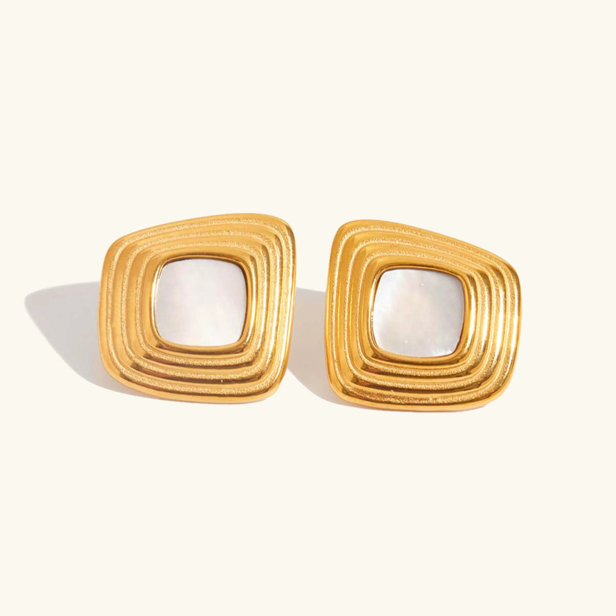 [AuraEcho]Sylvie Geometric Gold Earrings