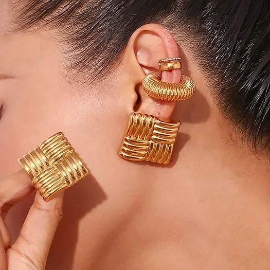 [AuraEcho]Cindy Gold Earrings