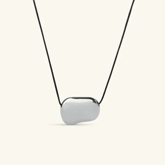 [AuraEcho]Cord Pebble Pendant