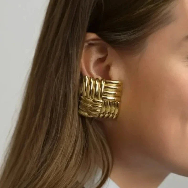 [AuraEcho]Cindy Gold Earrings