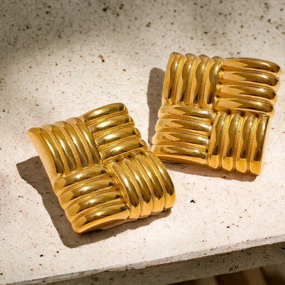 [AuraEcho]Cindy Gold Earrings