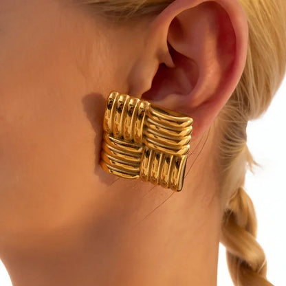 [AuraEcho]Cindy Gold Earrings