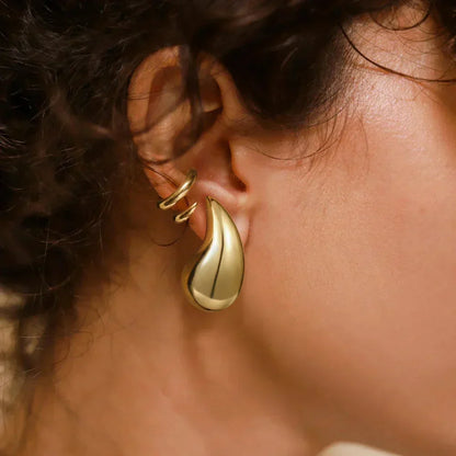 [AuraEcho]Sandra Teardrop Gold Earrings