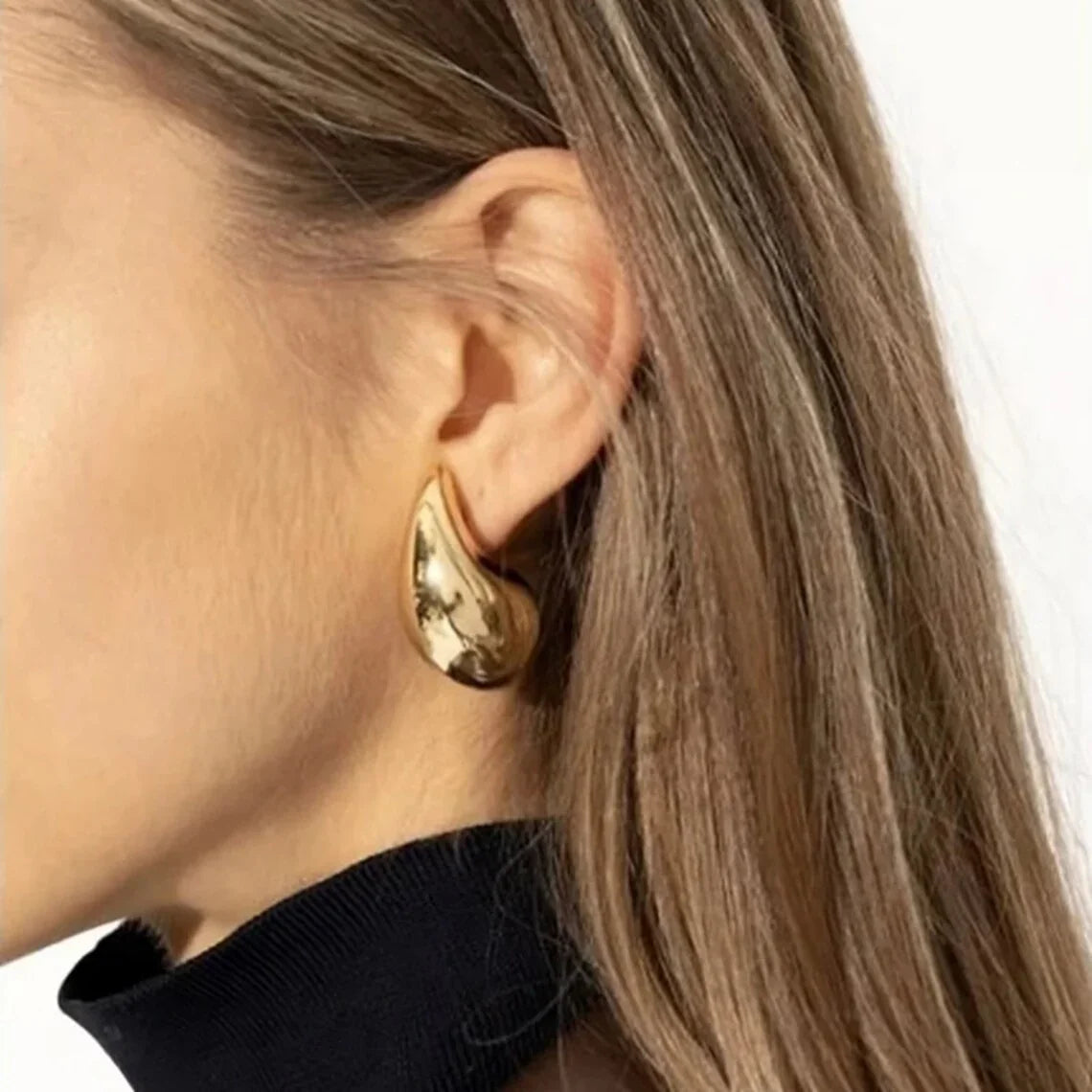 [AuraEcho]Sandra Teardrop Gold Earrings